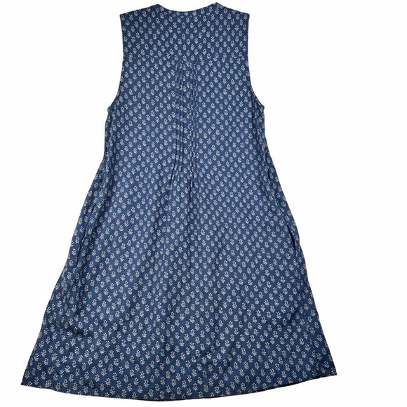 Faherty Womens Isha Basketweave Linen Dress Gobi Floral Size XS Comfy Summer - Picture 4 of 13